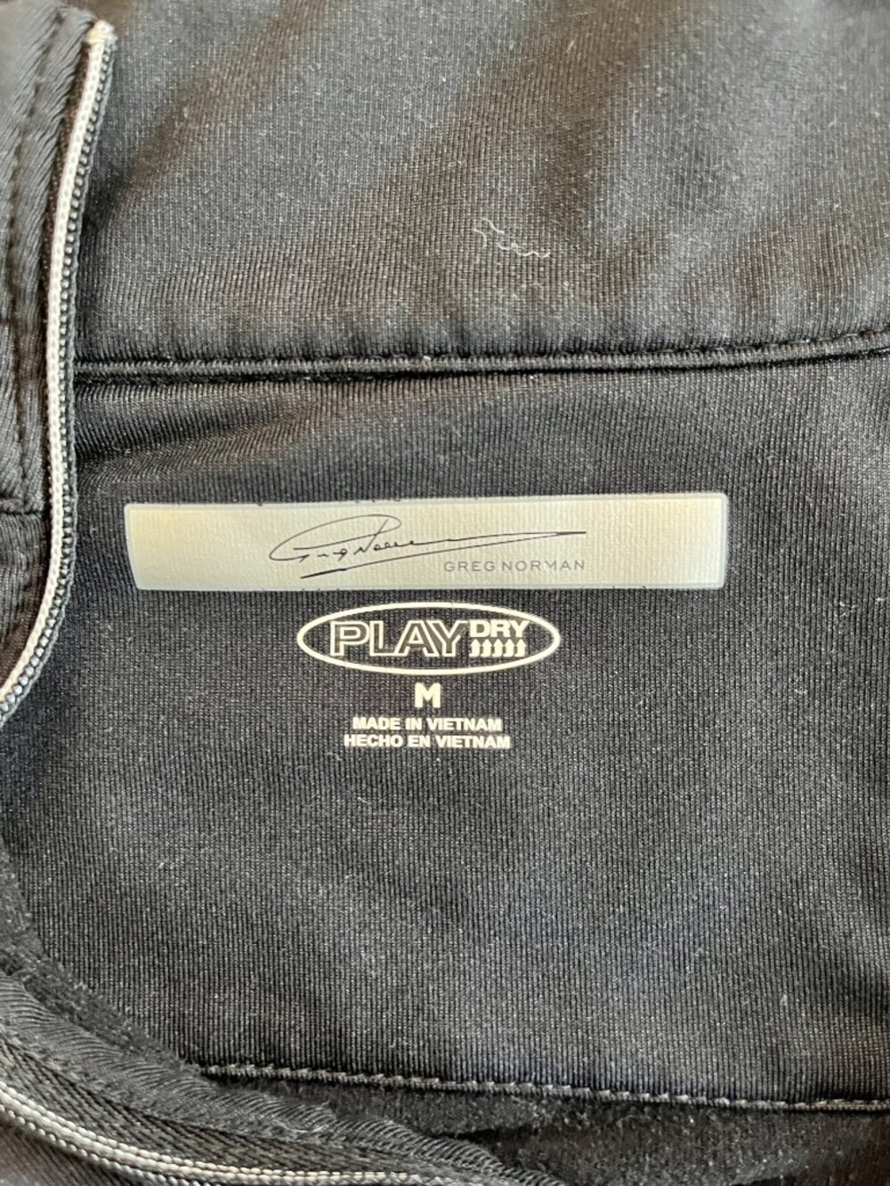 Mens Greg Norman Black Quarter Zip - M - Picture 6 of 6